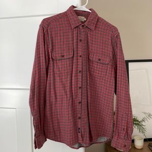 Faherty Sweater Shirt Red Plaid